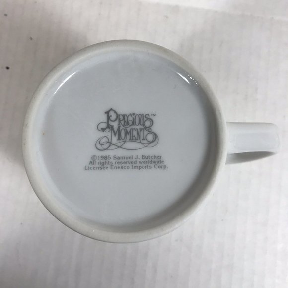 Precious Moments May Your Christmas Be Delightful Ceramic Mug Sam Butcher 1985 - Picture 3 of 6